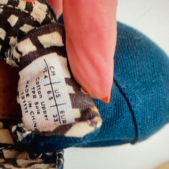 Toms Navy Tiny Botas Canvas Hi Tops - Picture 4 of 5